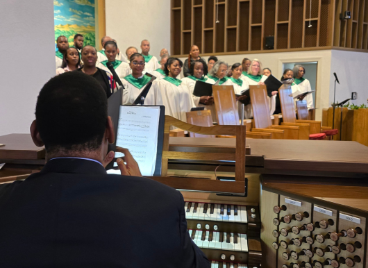 choir rehearsing